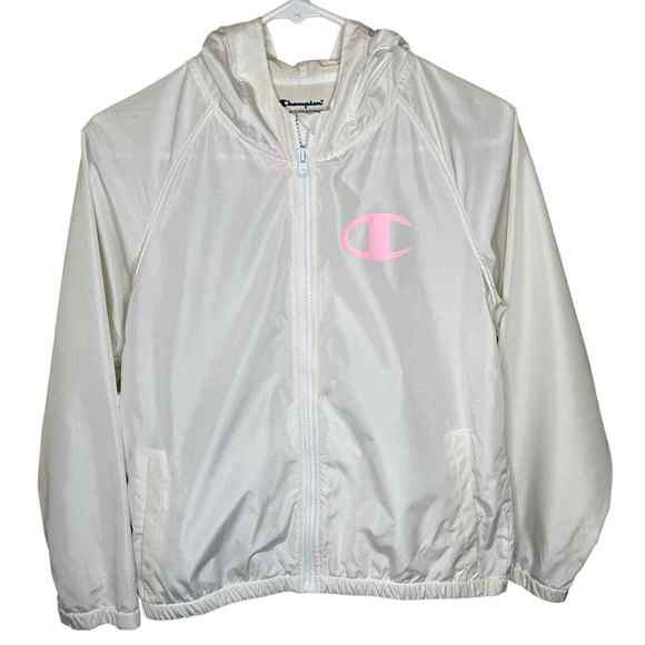 Champion Windbreaker Collegiate Ombre Jacket Hooded Cropped Womens M / Girls XL - Picture 2 of 10